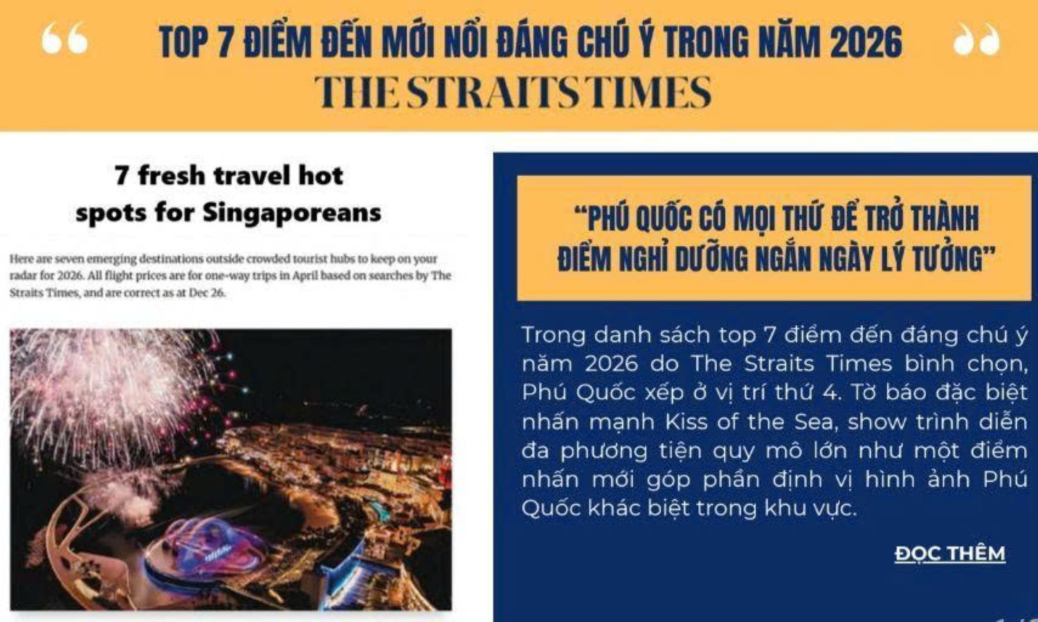 Phú Quốc - Top 7 điểm đến mới nổi đáng chú ý trong năm 2026