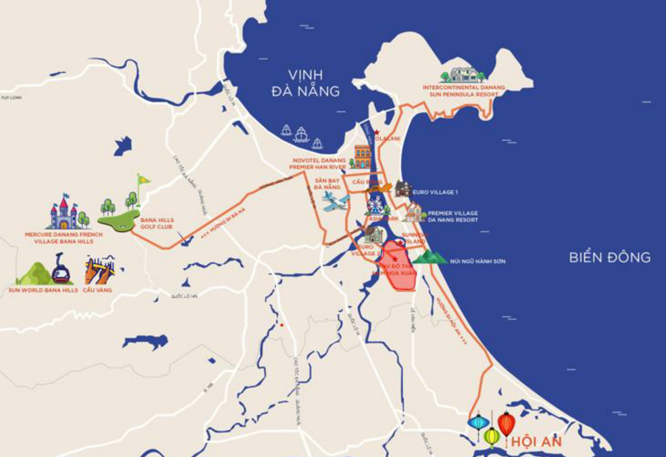 Vị trí Dự án Sun Spana Tower