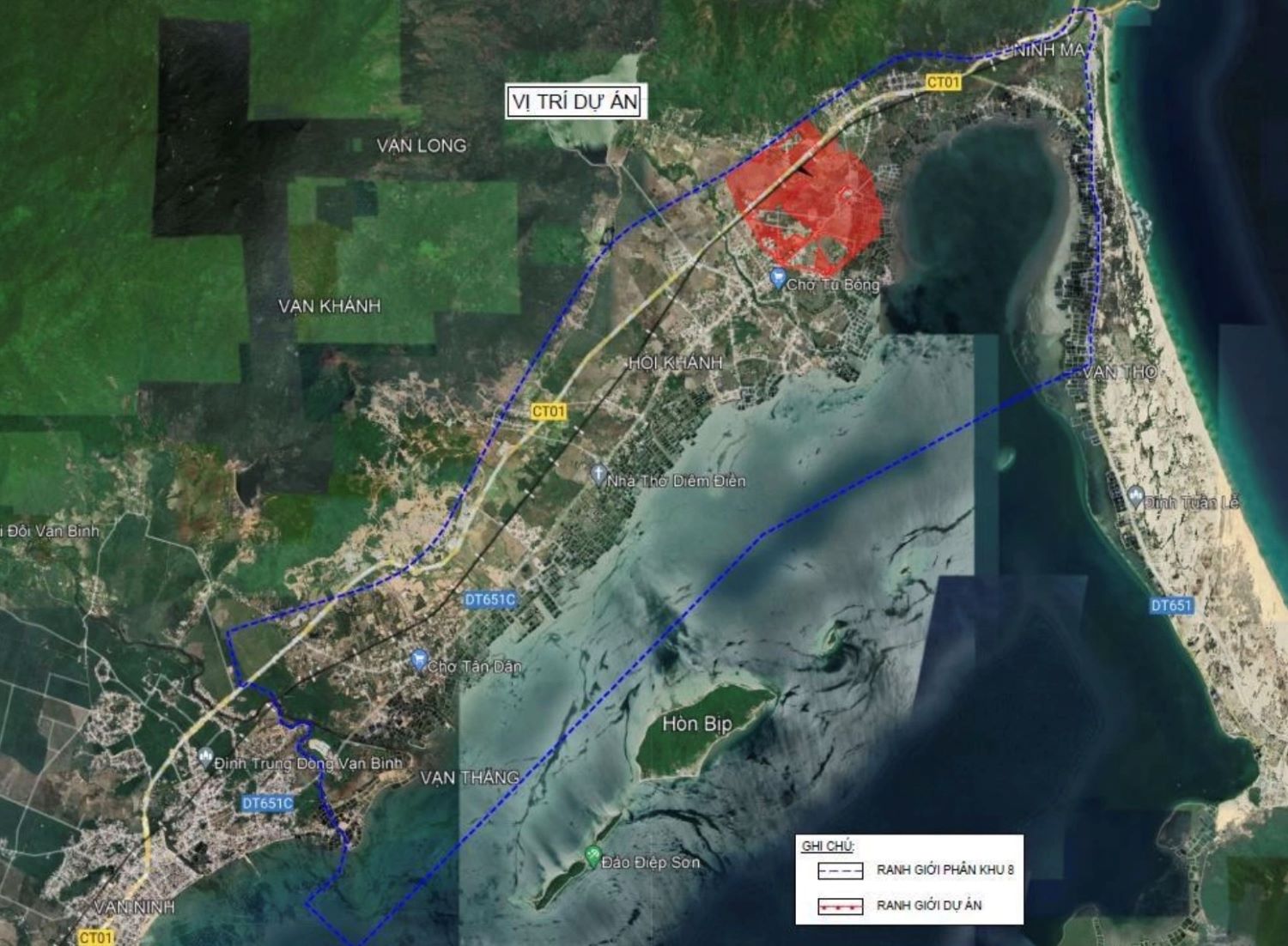 Vị trí Khu đô thị Cổ Mã Sun Group Khánh Hòa